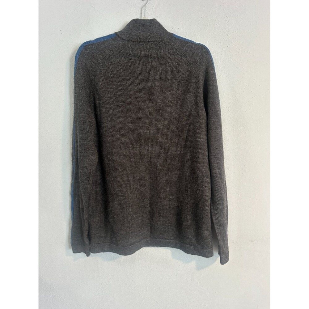 SKYR Merino Wool Quarter Zip Sweater Men’s L Gray Pullover Classic Minimalist - Picture 6 of 8